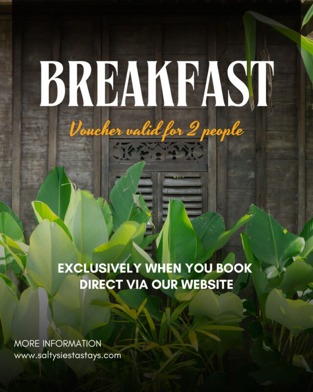 Book your stay direct through our Website and enjoy daily breakfast for 2 people at our fave beachside cafe!

https://saltysiestastays.com/

#saltysiestastays
#salthouses
#selongbelanak